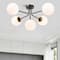 Hello Honey® 27.5" Sputnik Semi-Flush Mount Opal Glass Ceiling Light